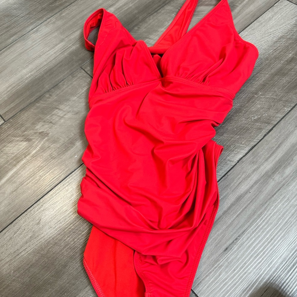 Red One Piece Swimsuit
